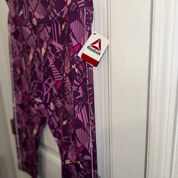 Reebok Purple Geometric Leggings - Picture 7 of 11